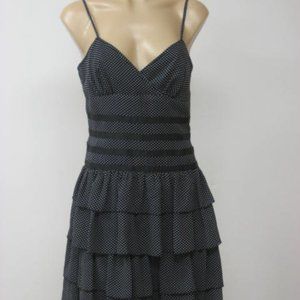 ABS Black White Empire Waist Dress 6